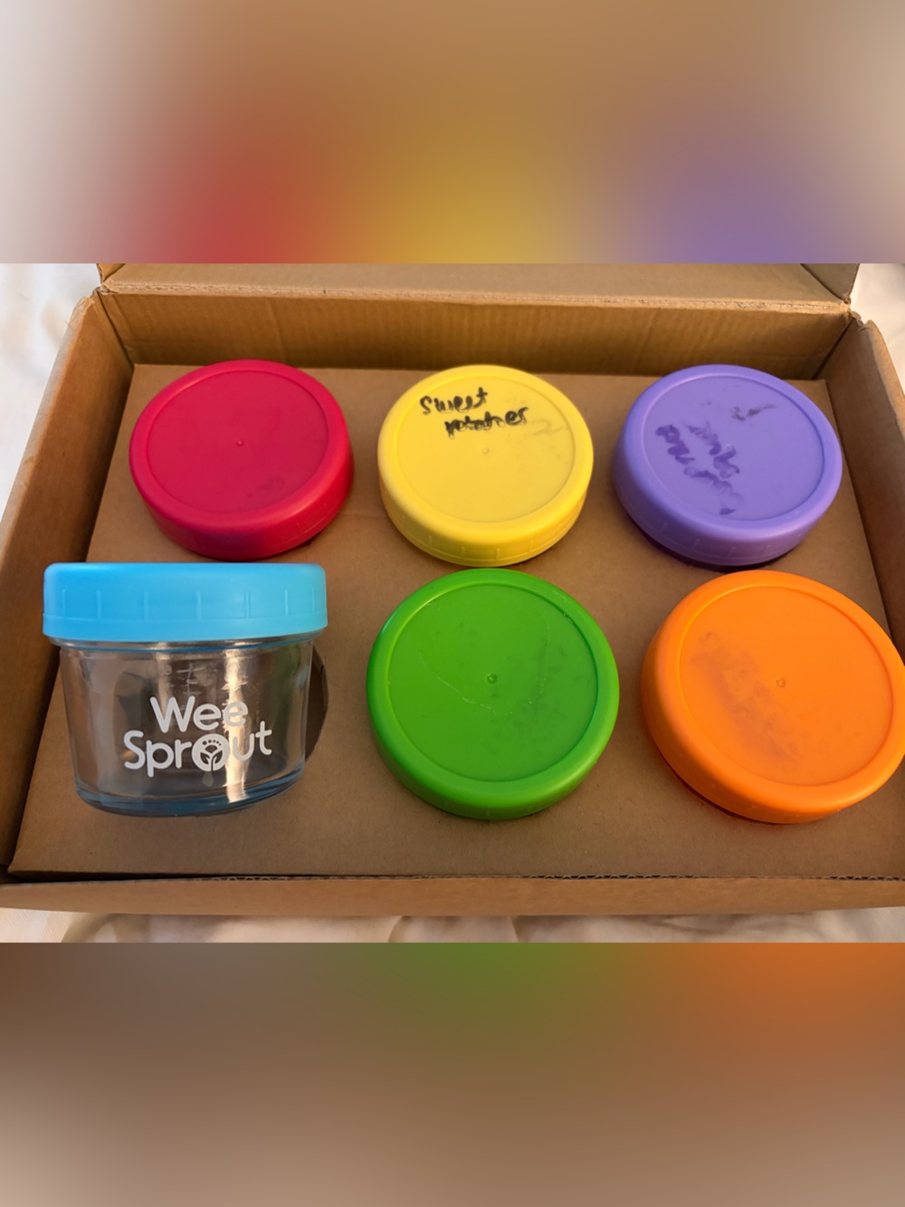 Wee sprout glass baby food containers